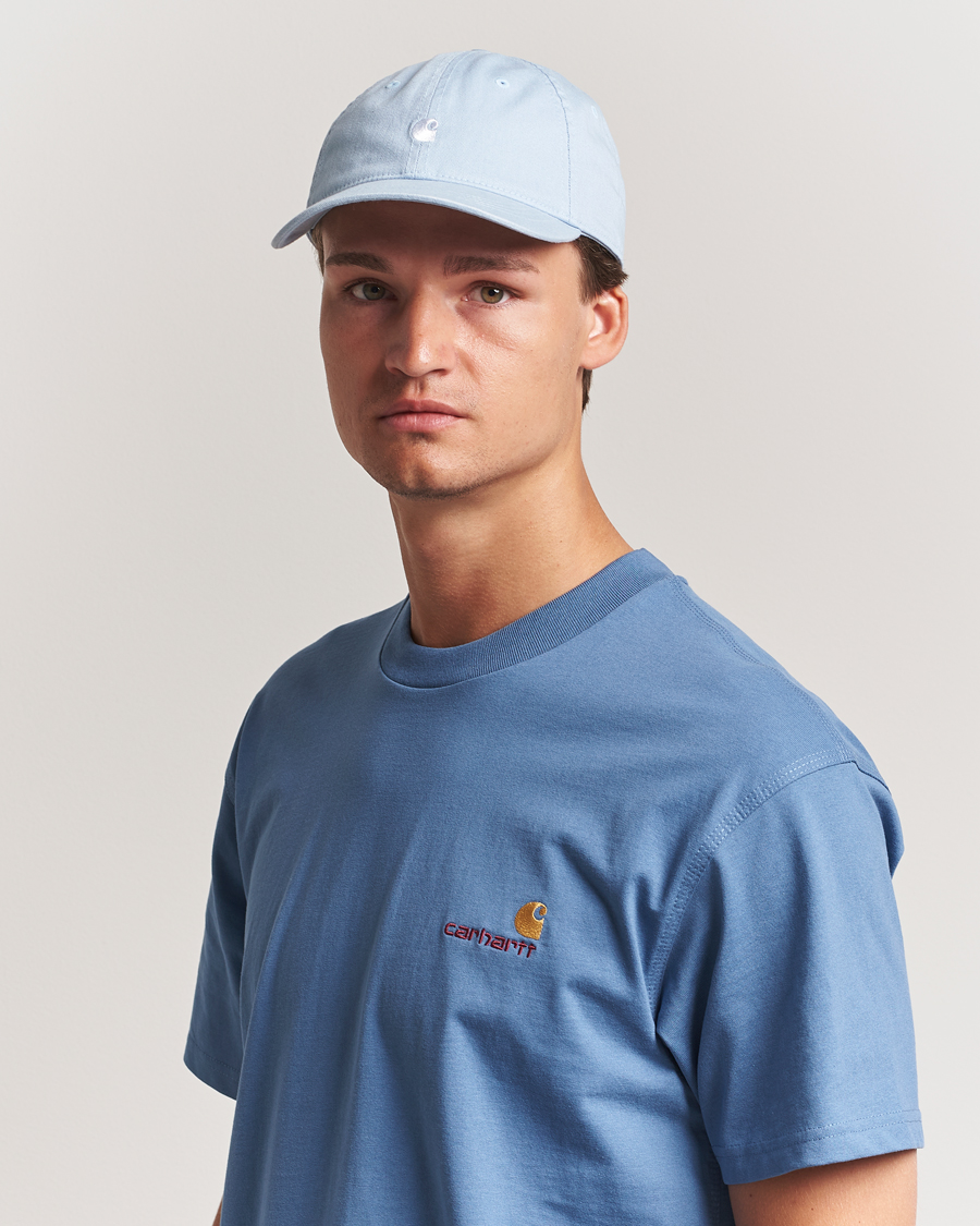 Carhartt WIP Madison Logo Cap Blue Fog at CareOfCarl.com