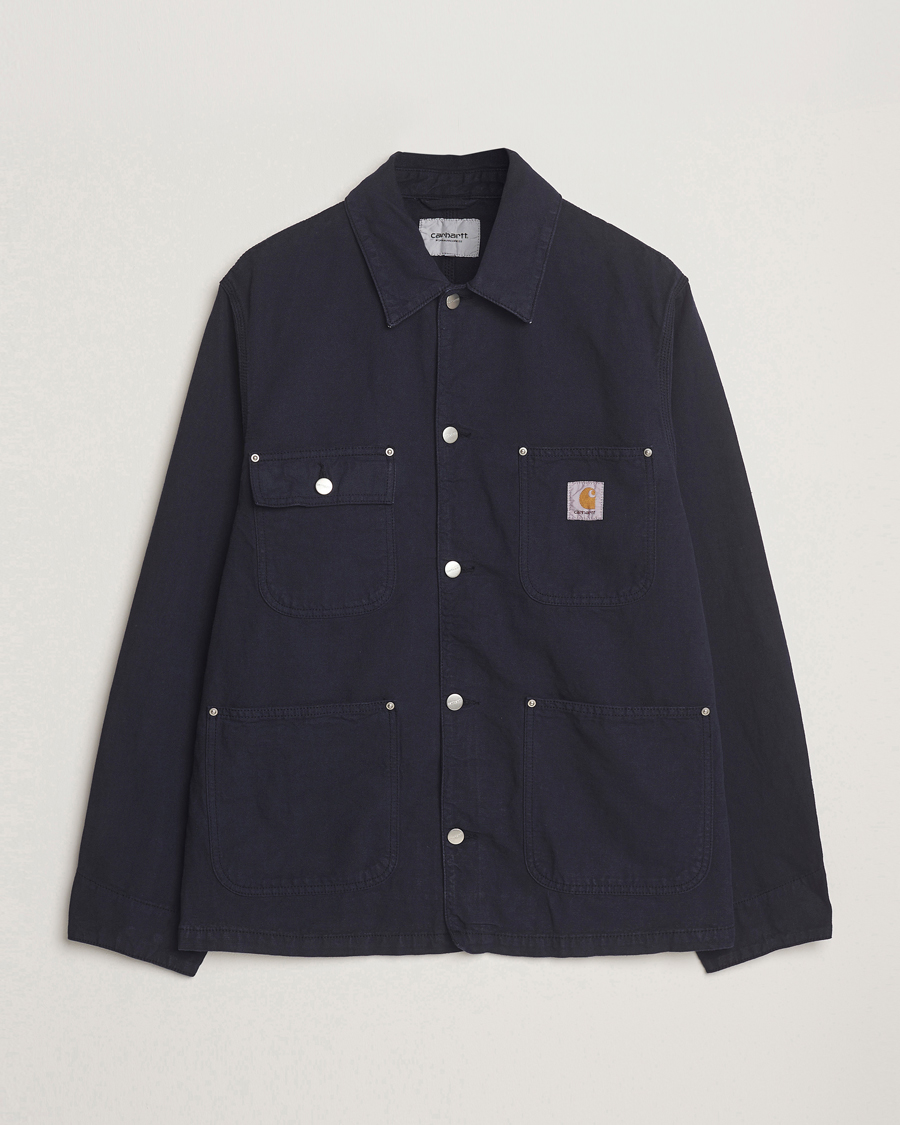 Carhartt WIP Walter Cotton/Linen Chore Coat Dark Navy at