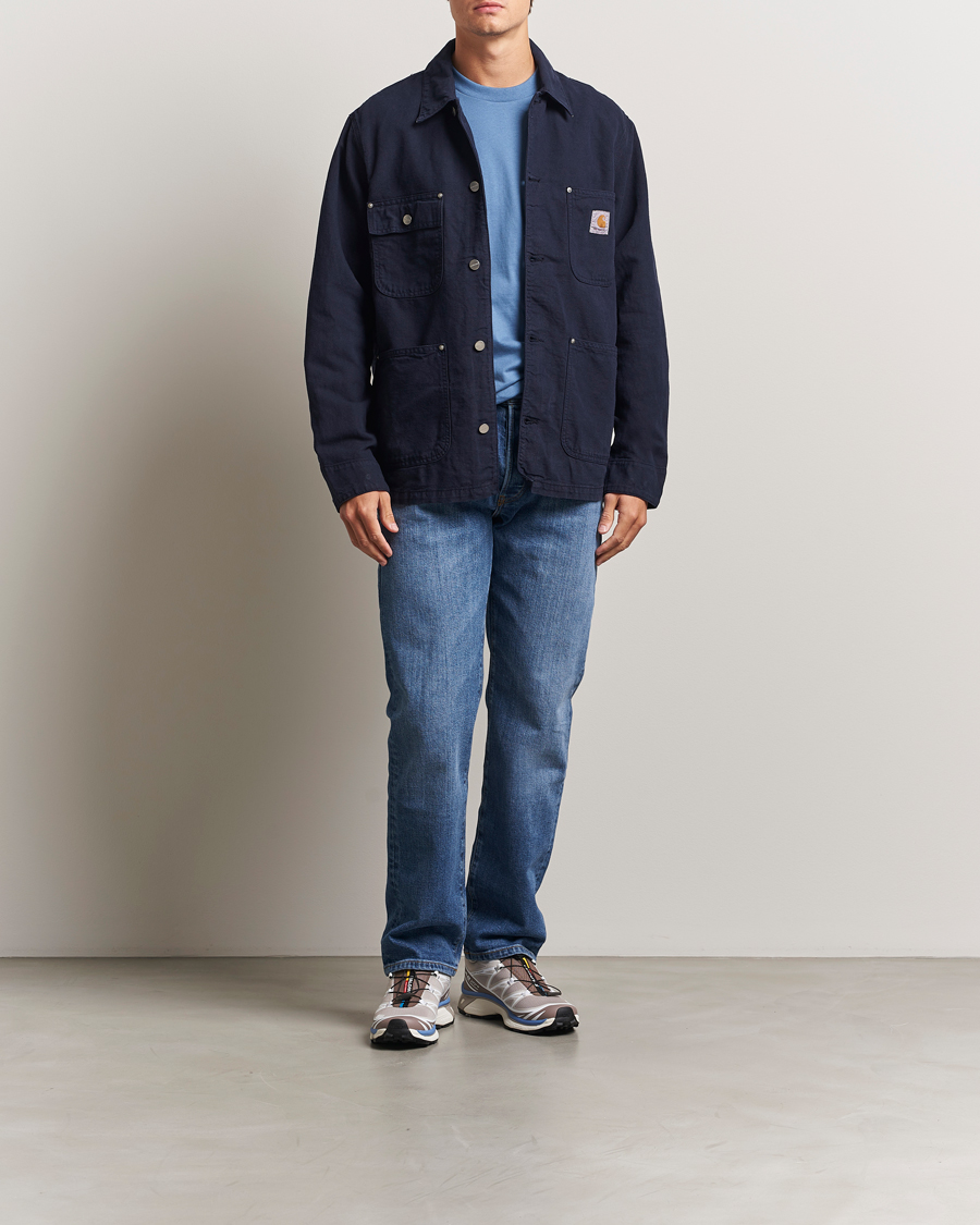 Carhartt WIP Walter Cotton/Linen Chore Coat Dark Navy at