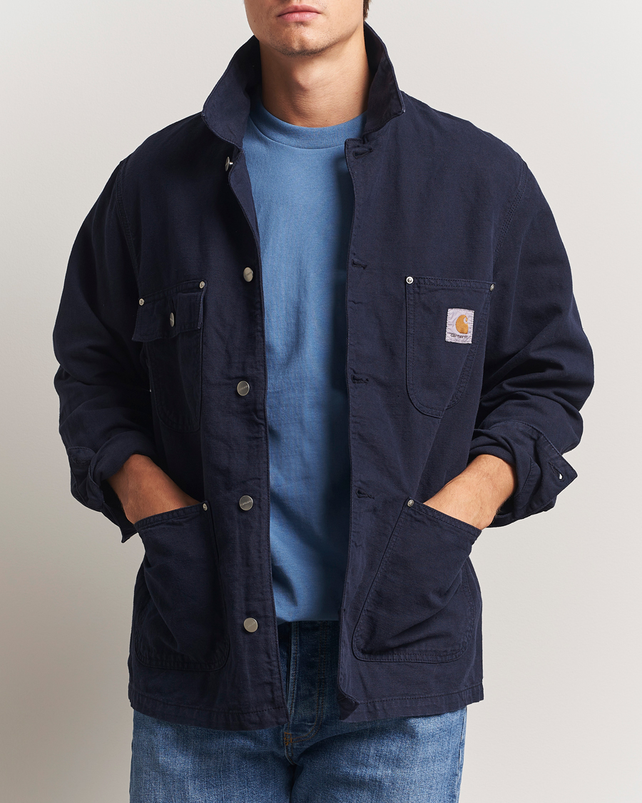 Carhartt WIP Walter Cotton/Linen Chore Coat Dark Navy at