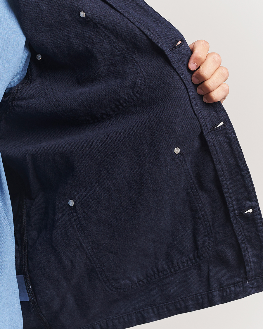 Carhartt WIP Walter Cotton/Linen Chore Coat Dark Navy at