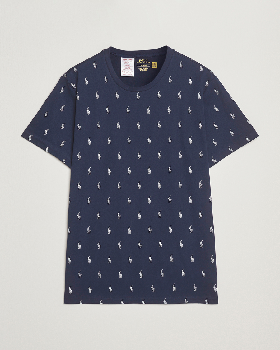 Men | Pyjamas & Robes | Polo Ralph Lauren | All over Player Sleeping Tee Cruise Navy
