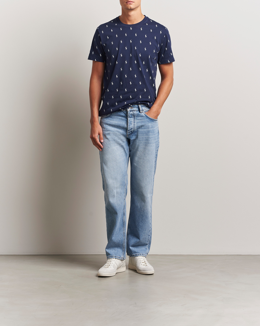 Men | Pyjamas & Robes | Polo Ralph Lauren | All over Player Sleeping Tee Cruise Navy