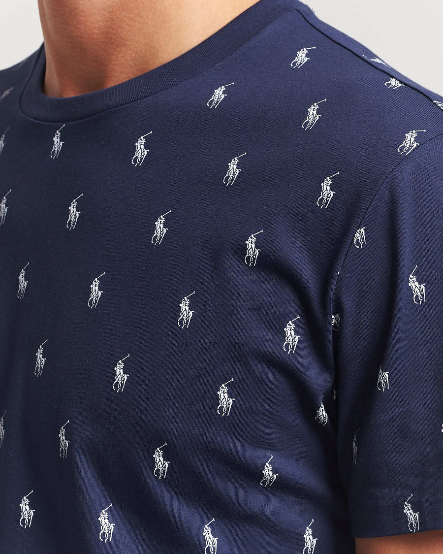 Men | Pyjamas & Robes | Polo Ralph Lauren | All over Player Sleeping Tee Cruise Navy