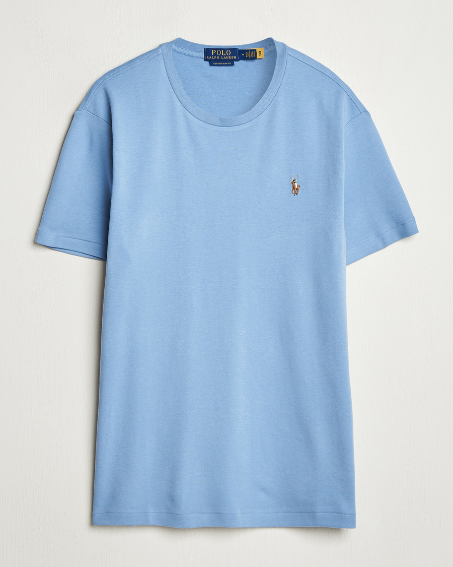 Men | T-Shirts | Polo Ralph Lauren | Luxury Pima Cotton Crew Neck T-Shirt Channel Blue
