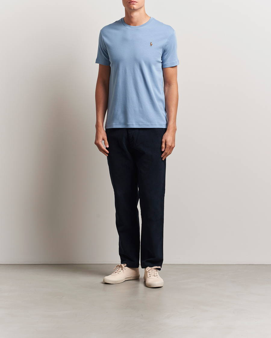 Men | T-Shirts | Polo Ralph Lauren | Luxury Pima Cotton Crew Neck T-Shirt Channel Blue