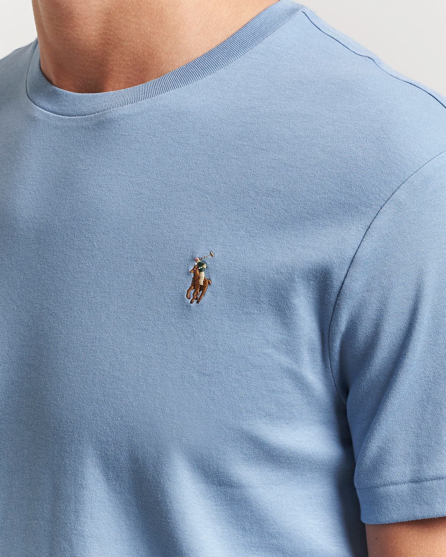 Men | T-Shirts | Polo Ralph Lauren | Luxury Pima Cotton Crew Neck T-Shirt Channel Blue