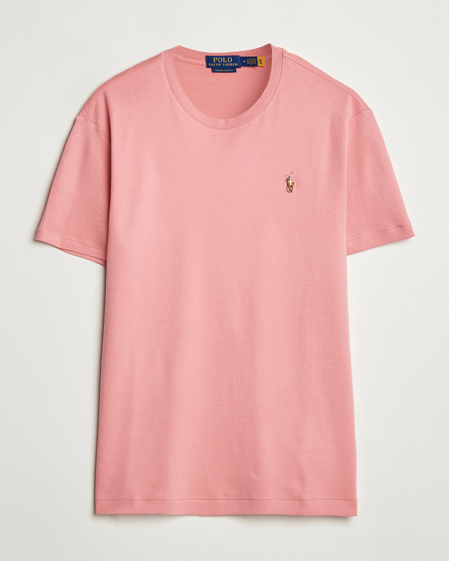 Men | T-Shirts | Polo Ralph Lauren | Luxury Pima Cotton Crew Neck T-Shirt Desert Rose