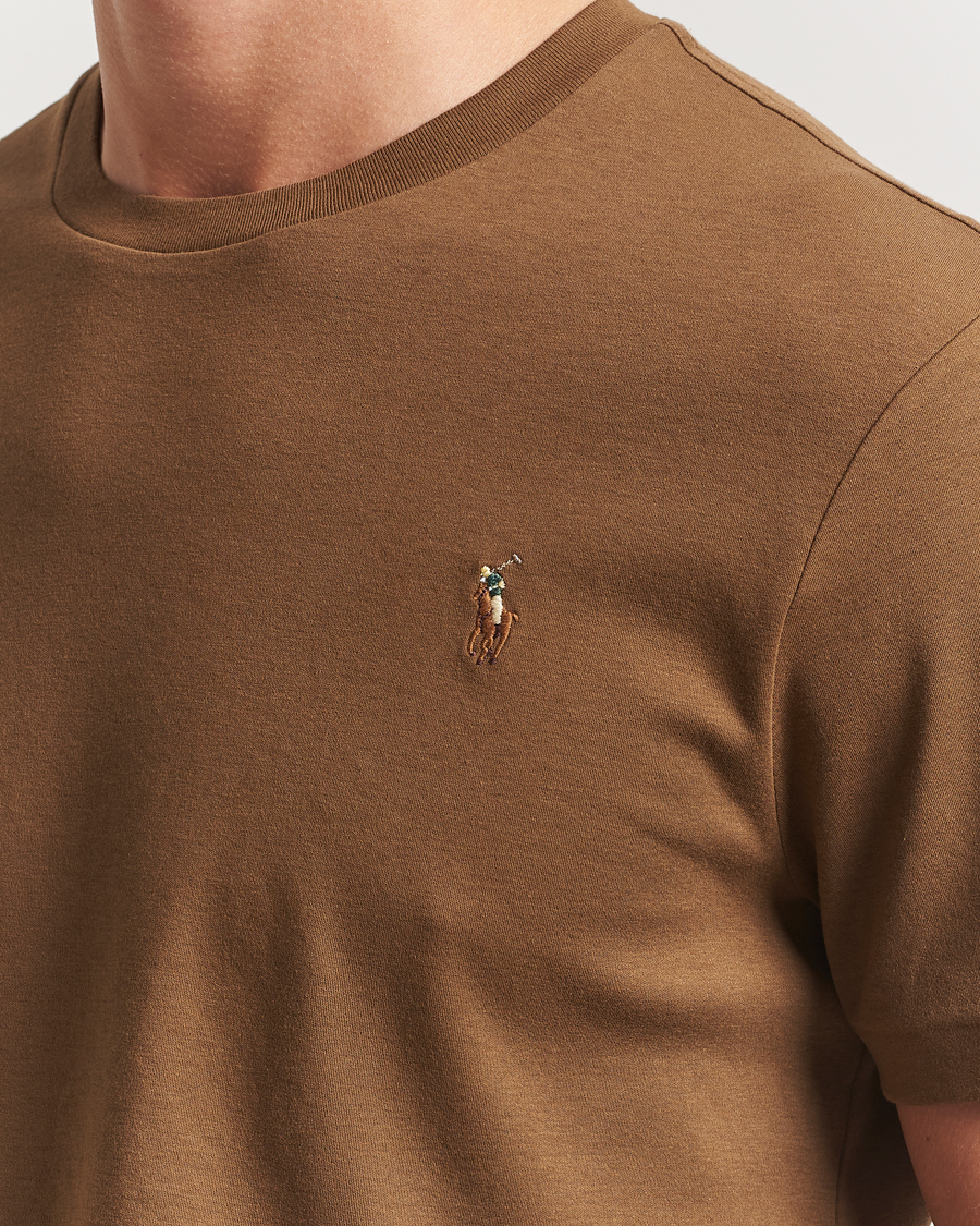 Men | T-Shirts | Polo Ralph Lauren | Luxury Pima Cotton Crew Neck T-Shirt Nature Brown
