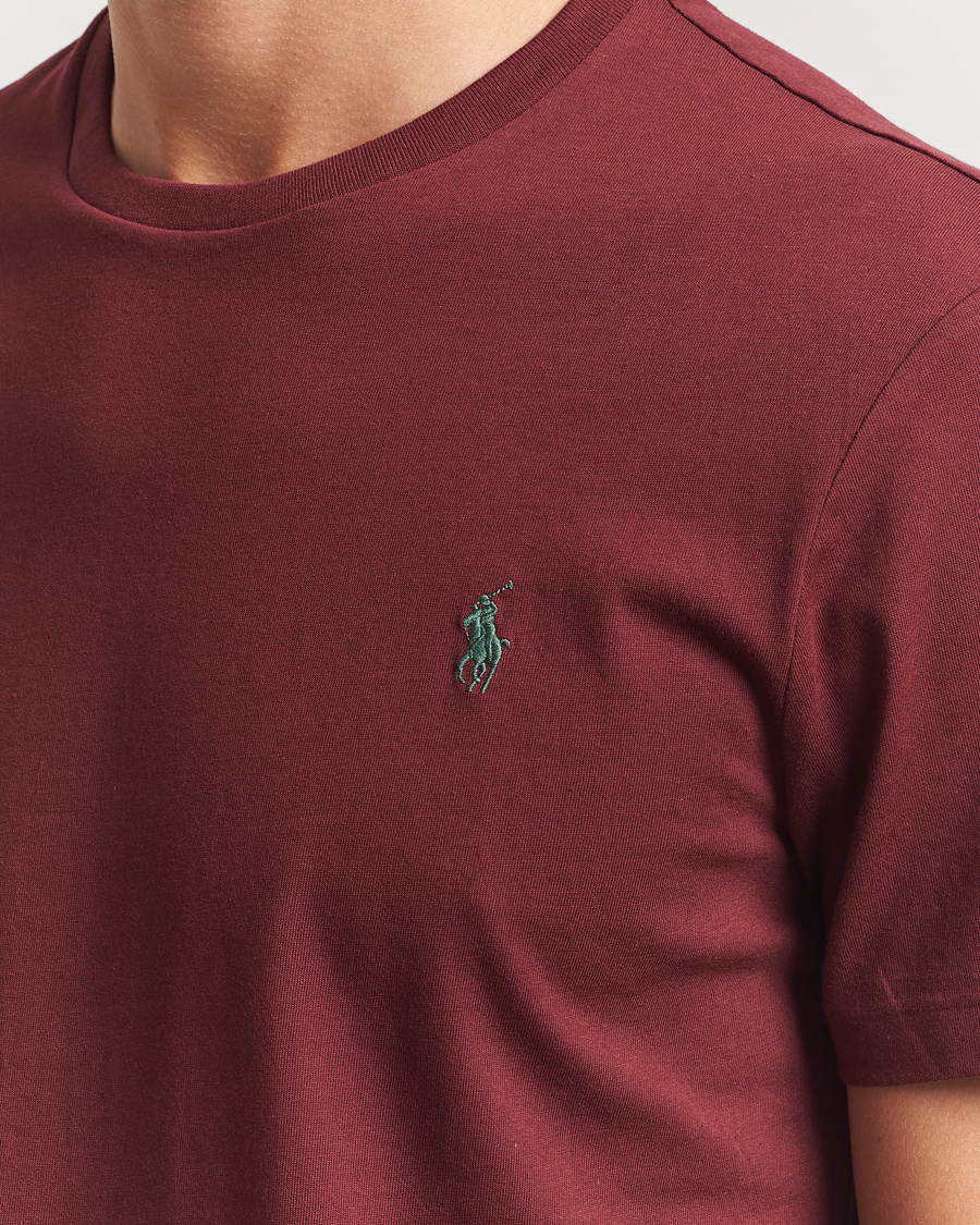 Men | T-Shirts | Polo Ralph Lauren | Custom Slim Fit Crew Neck T-Shirt Red Wine