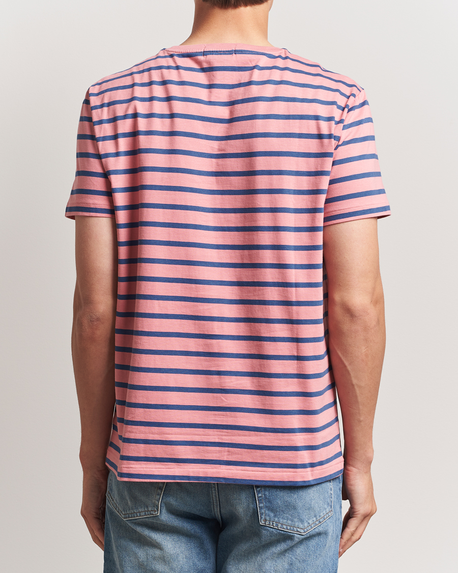 Men | T-Shirts | Polo Ralph Lauren | Custom Slim Fit Striped Tee Desert Rose/Old Royal