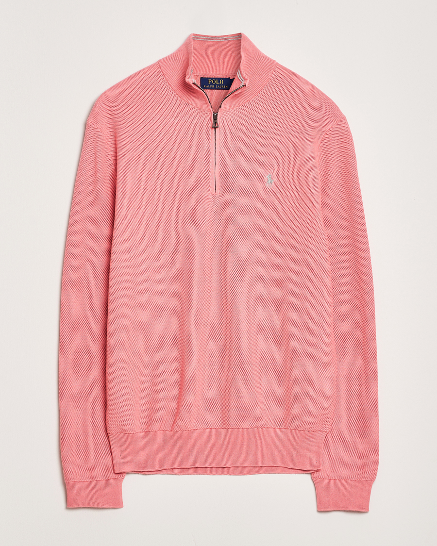 Men | Sweaters & Knitwear | Polo Ralph Lauren | Half Zip Cotton Pullover Desert Rose