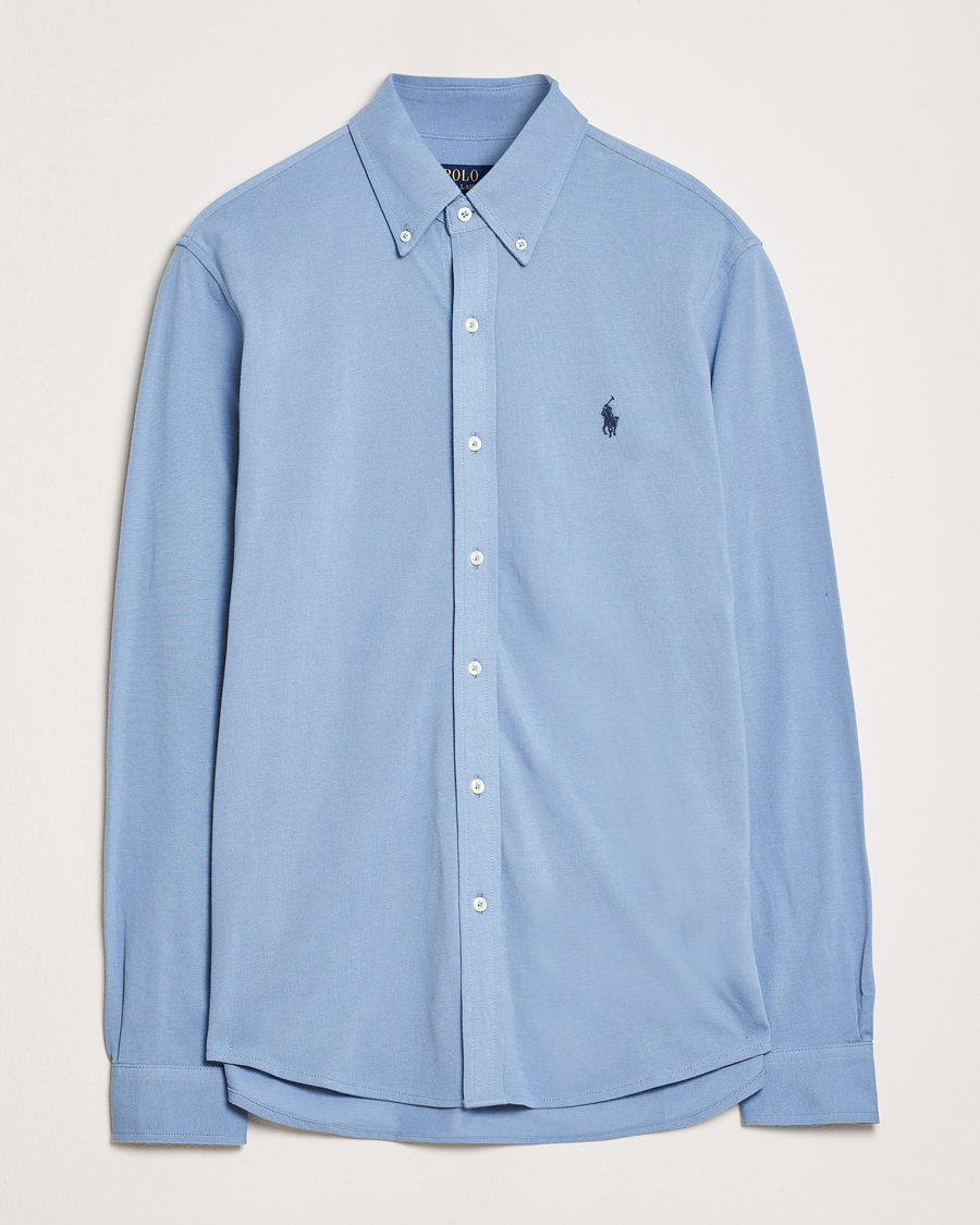 Men | Shirts | Polo Ralph Lauren | Featherweight Mesh Shirt Channel Blue