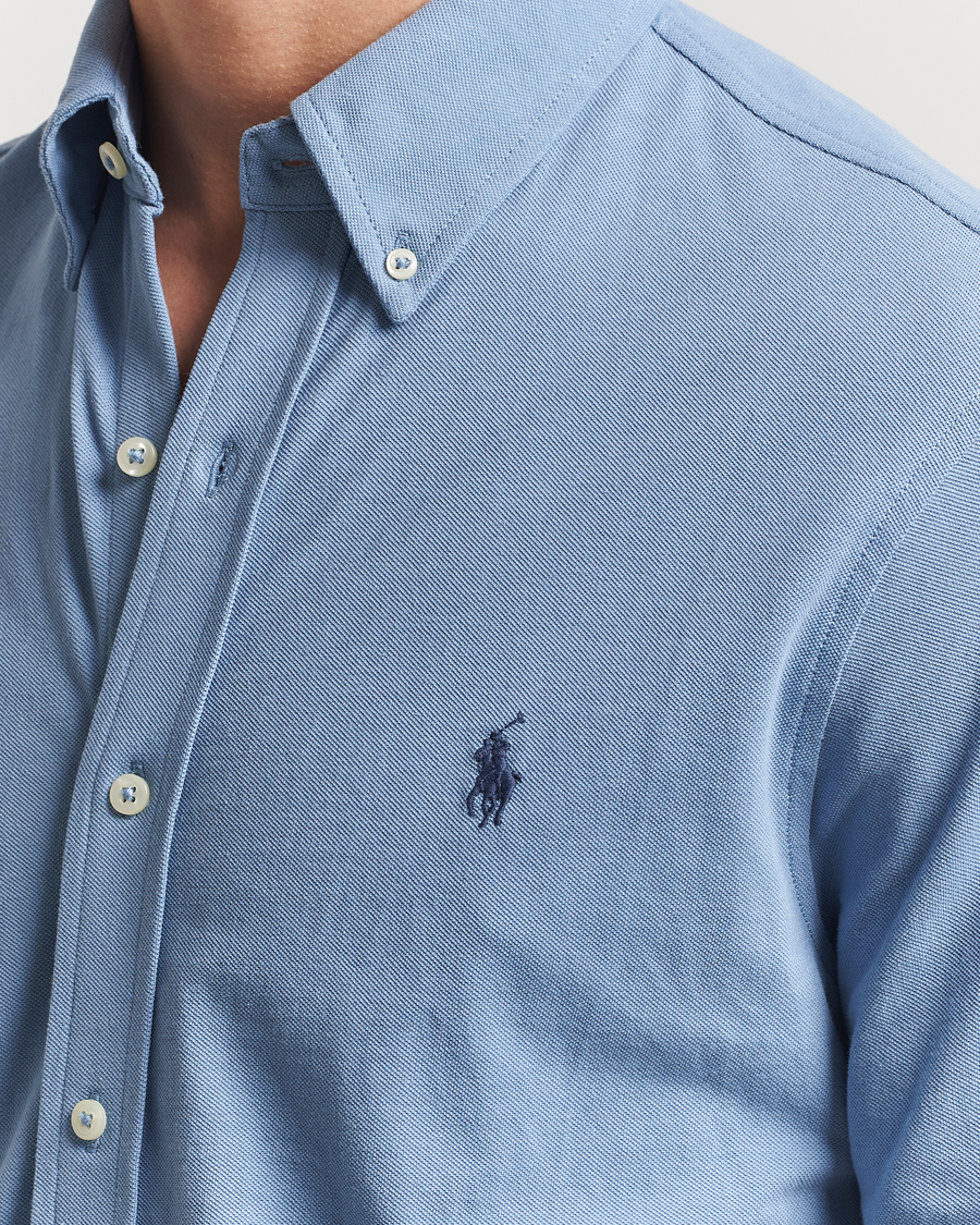 Men | Shirts | Polo Ralph Lauren | Featherweight Mesh Shirt Channel Blue