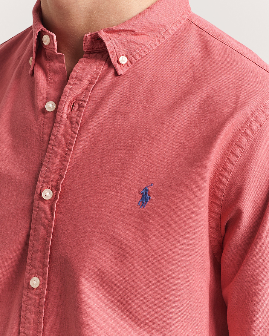 Men | Shirts | Polo Ralph Lauren | Slim Fit Garment Dyed Oxford Shirt Adirondack Berry