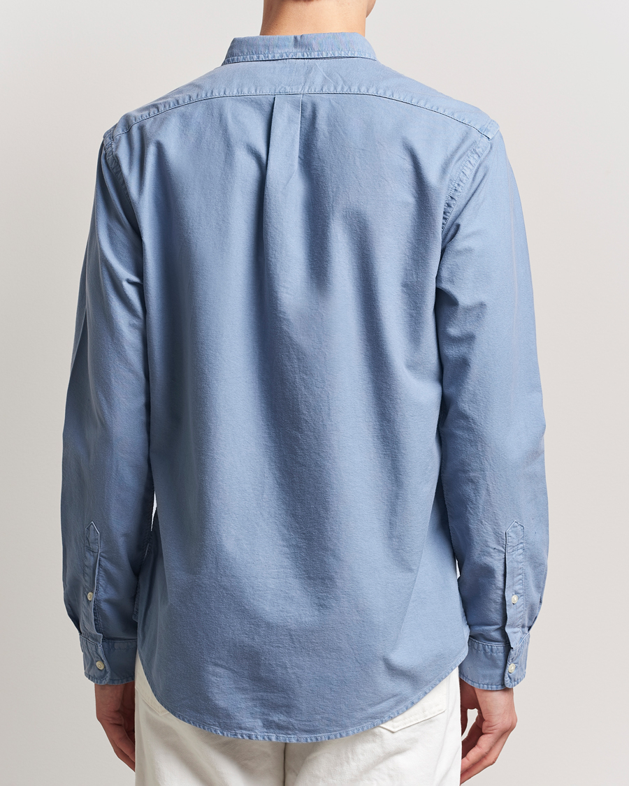 Men | Shirts | Polo Ralph Lauren | Slim Fit Garment Dyed Oxford Shirt Channel Blue