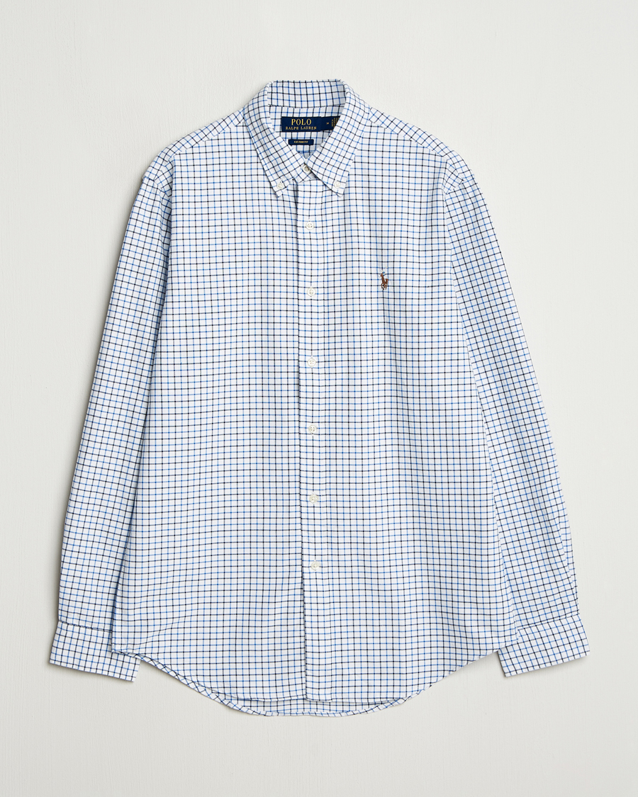 Polo Ralph Lauren Custom Fit Checked Oxford Shirt White/Blue Multi at CareO Polo Ralph Lauren Custom Fit Checked Oxford Shirt White/Blue Multi at CareO