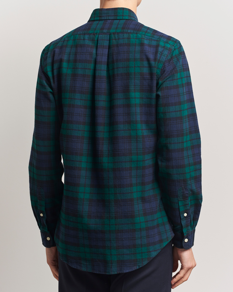 Men | Shirts | Polo Ralph Lauren | Custom Fit Checked Oxford Shirt Navy/Green Multi