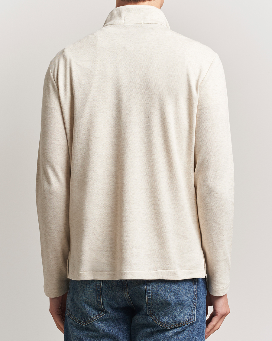 Men | Sweaters & Knitwear | Polo Ralph Lauren | Cotton/Nylon Half Zip Chalk Heather