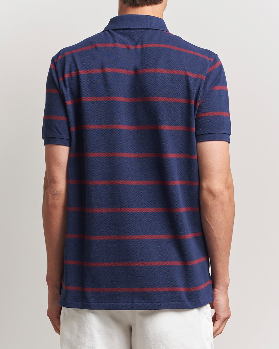 Men | Polo Shirts | Polo Ralph Lauren | Custom Slim Fit Bear Striped Polo Navy/Heritage Bear