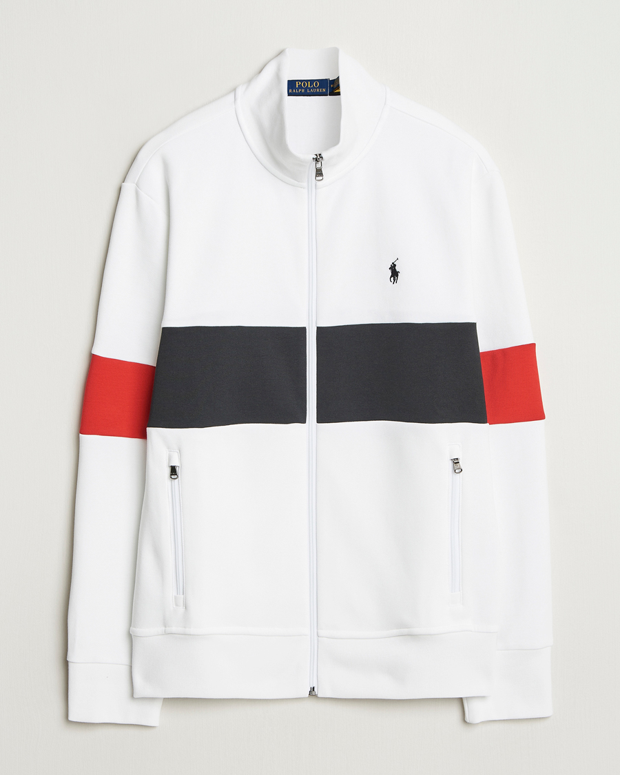 Polo Ralph Lauren Striped Track Jacket Ceramic White/Multi at