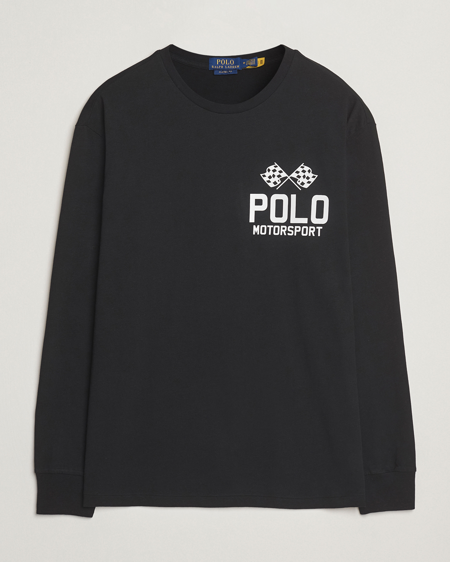 Men | T-Shirts | Polo Ralph Lauren | RL Motorsport Long Sleeve Tee Polo Black