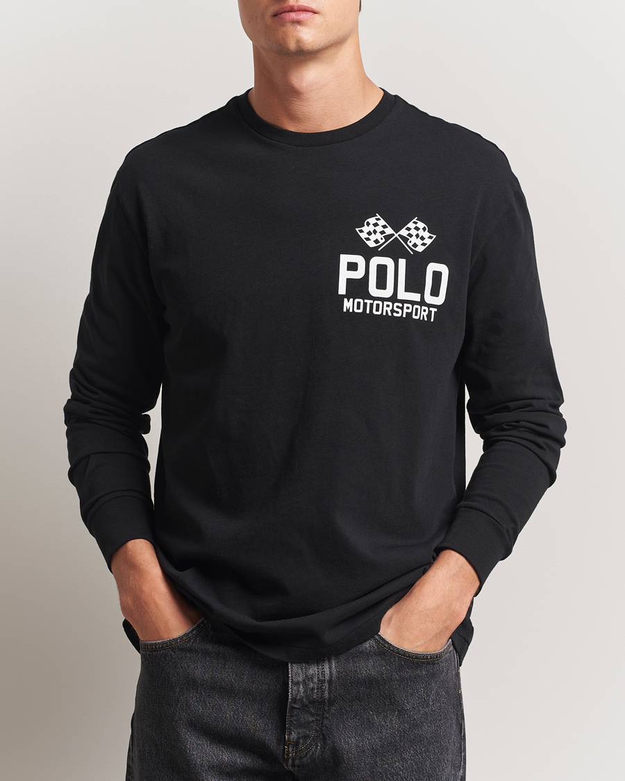 Polo Ralph Lauren RL Motorsport Long Sleeve Tee Polo Black at