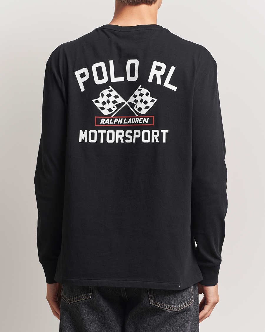 Men | T-Shirts | Polo Ralph Lauren | RL Motorsport Long Sleeve Tee Polo Black