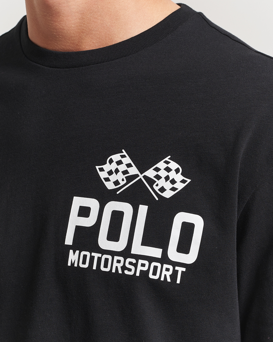 Men | T-Shirts | Polo Ralph Lauren | RL Motorsport Long Sleeve Tee Polo Black