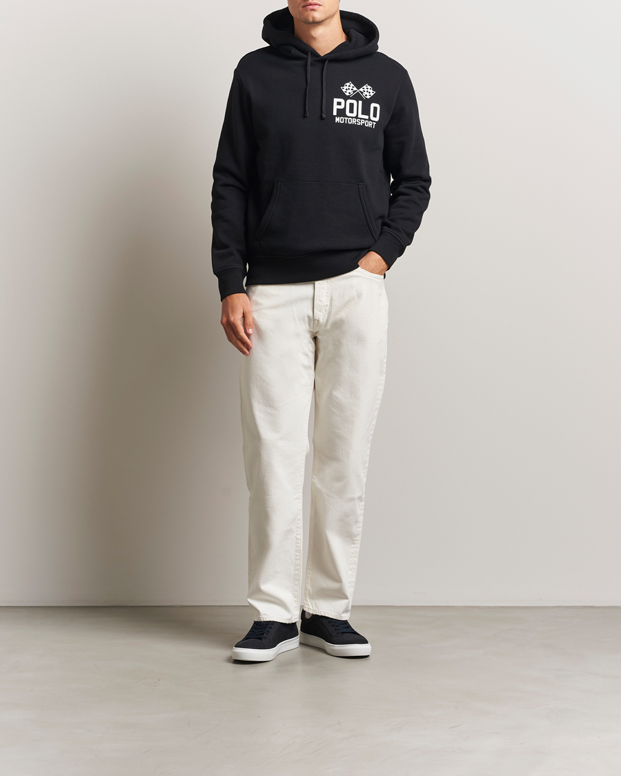 Men | Sweaters & Knitwear | Polo Ralph Lauren | RL Motorsport Hoodie Polo Black