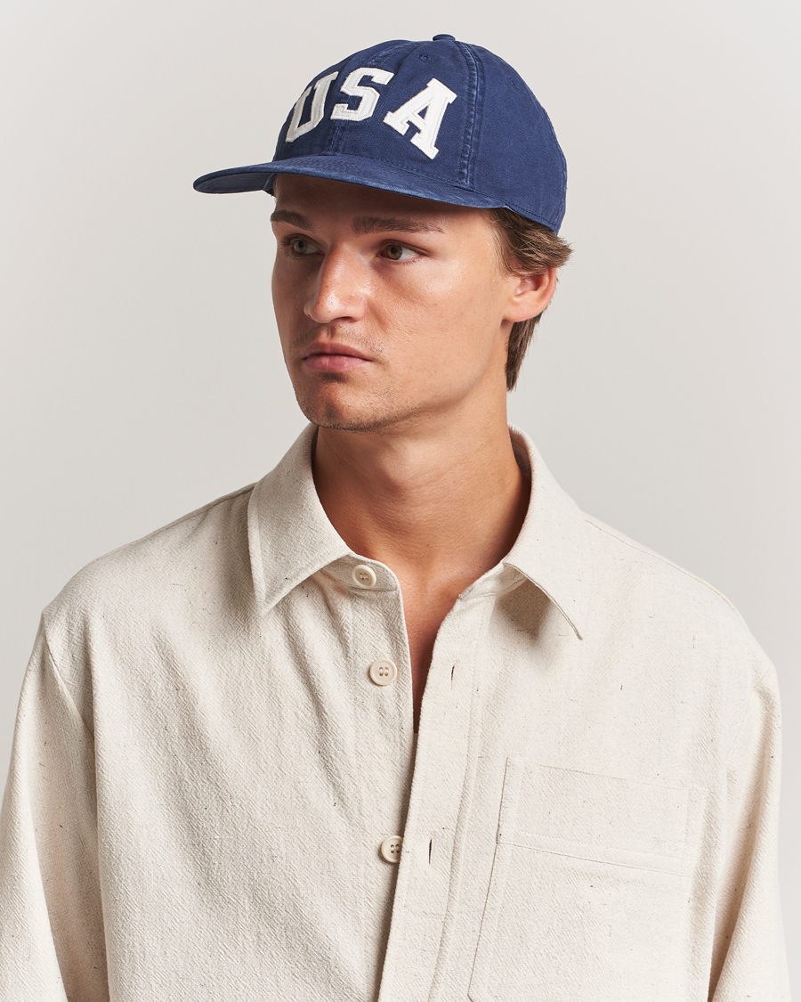 Men | Hats & Caps | Polo Ralph Lauren | Cotton Twill USA Cap Newport Navy