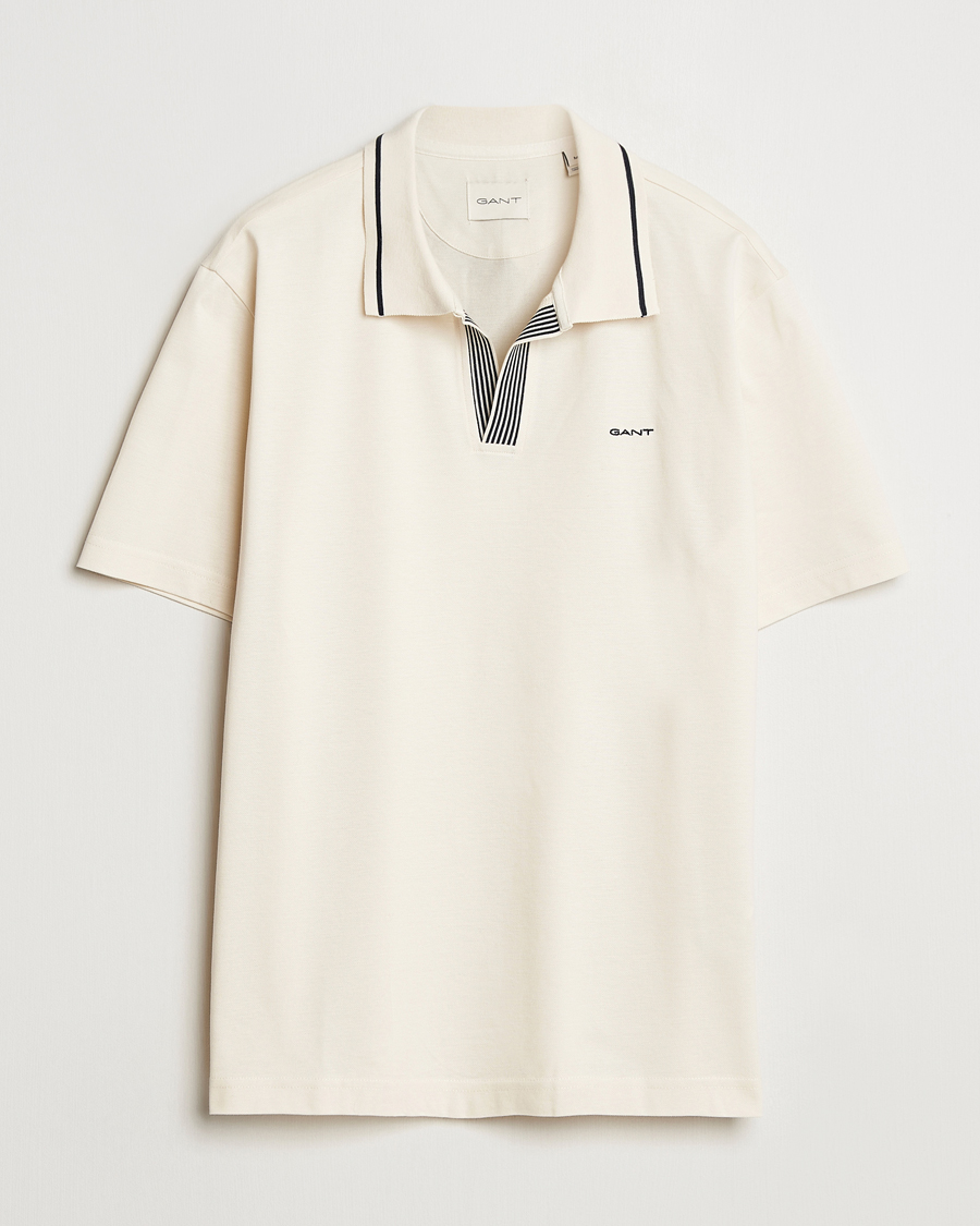 Men | Polo Shirts | GANT | Tipping Polo Cream