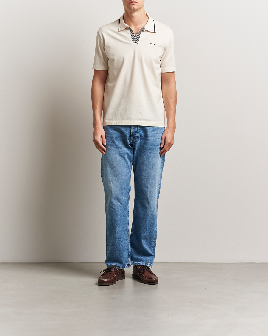 Men | Polo Shirts | GANT | Tipping Polo Cream