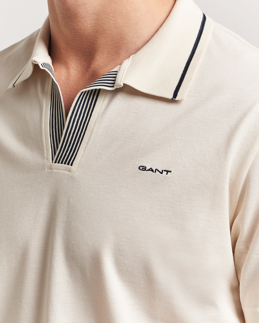 Men | Polo Shirts | GANT | Tipping Polo Cream