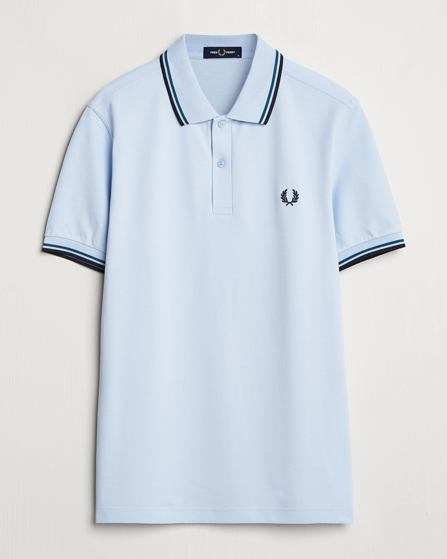 Men | Polo Shirts | Fred Perry | Twin Tipped Polo Shirt Light Smoke