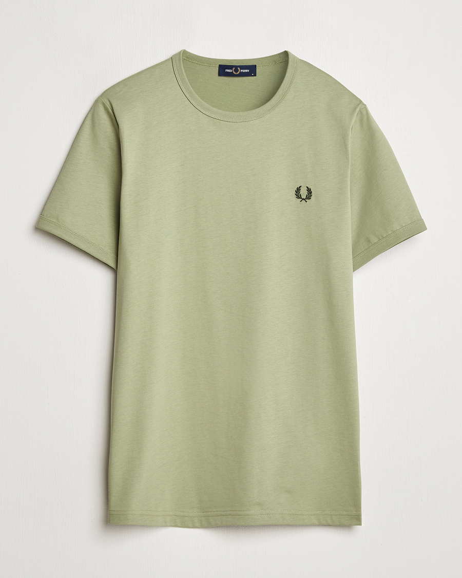 Men | T-Shirts | Fred Perry | Ringer T-Shirt Olive Mint