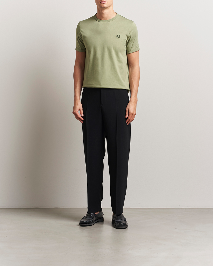 Men | T-Shirts | Fred Perry | Ringer T-Shirt Olive Mint