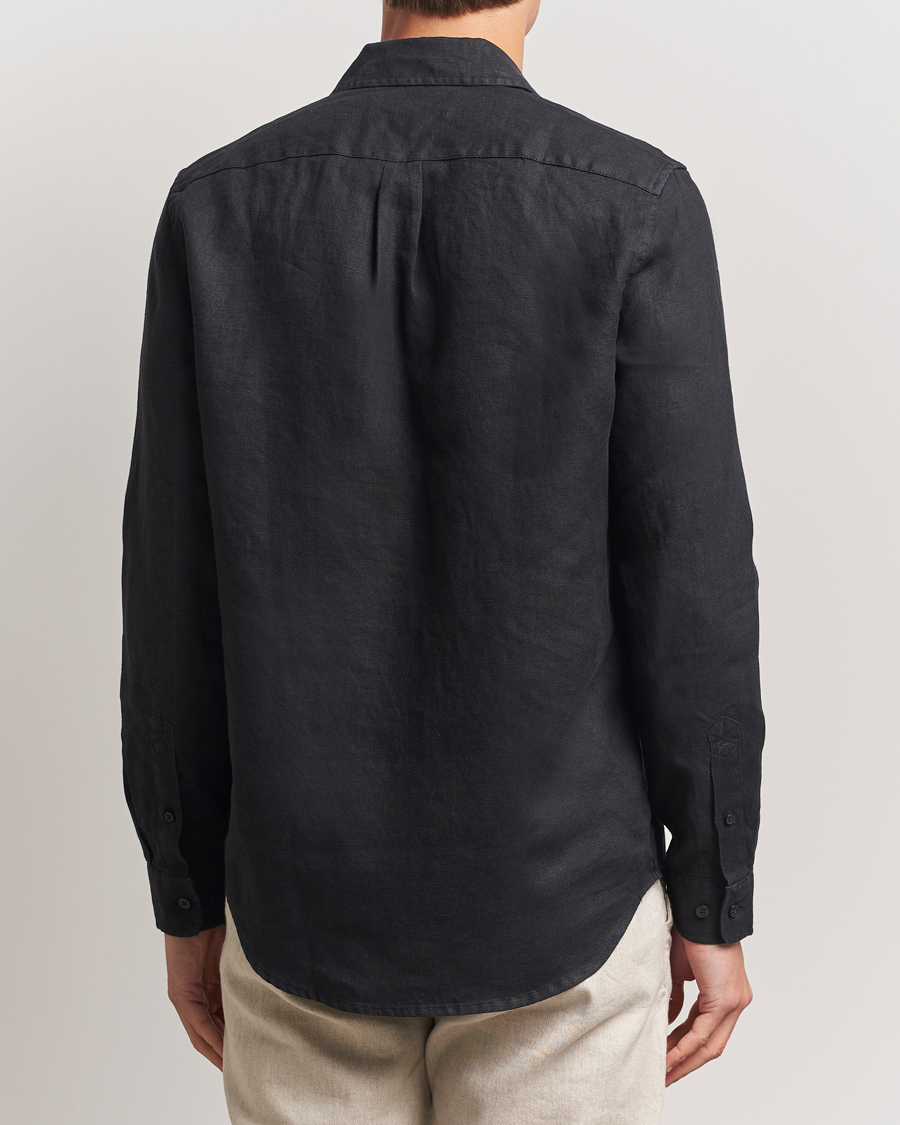 Men | Shirts | Samsøe Samsøe | Liam Linen Shirt Black