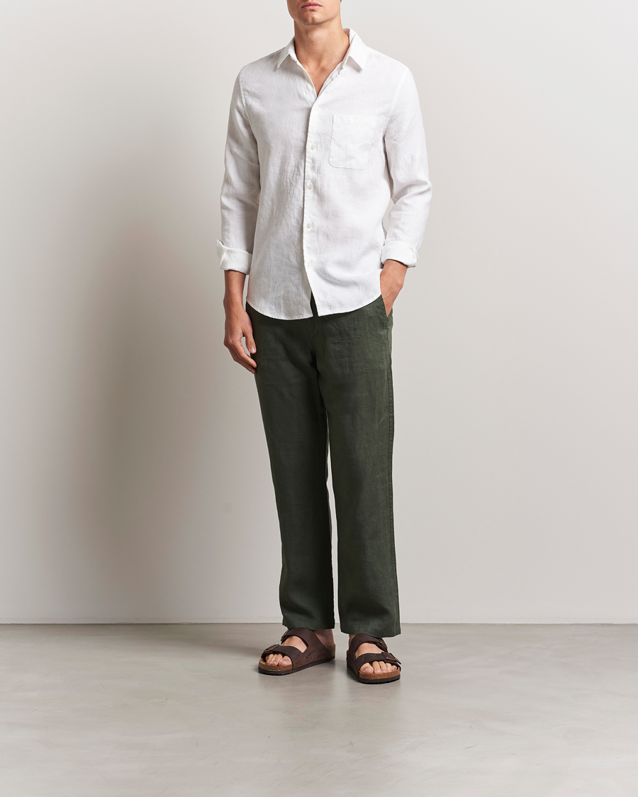 Men | Shirts | Samsøe Samsøe | Liam Linen Shirt White