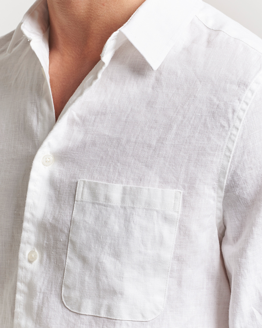 Men | Shirts | Samsøe Samsøe | Liam Linen Shirt White