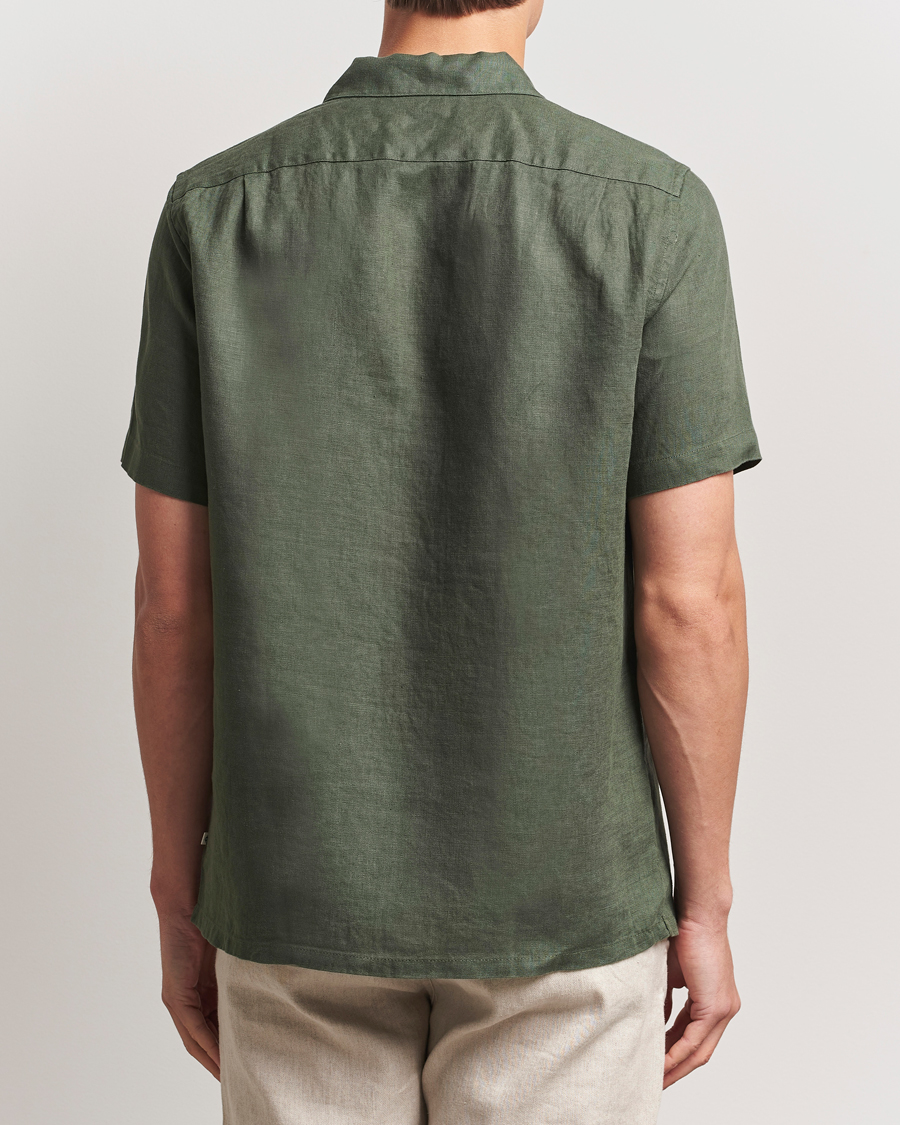 Men | Shirts | Samsøe Samsøe | Avan Linen Short Sleeve Shirt Climbing Ivy