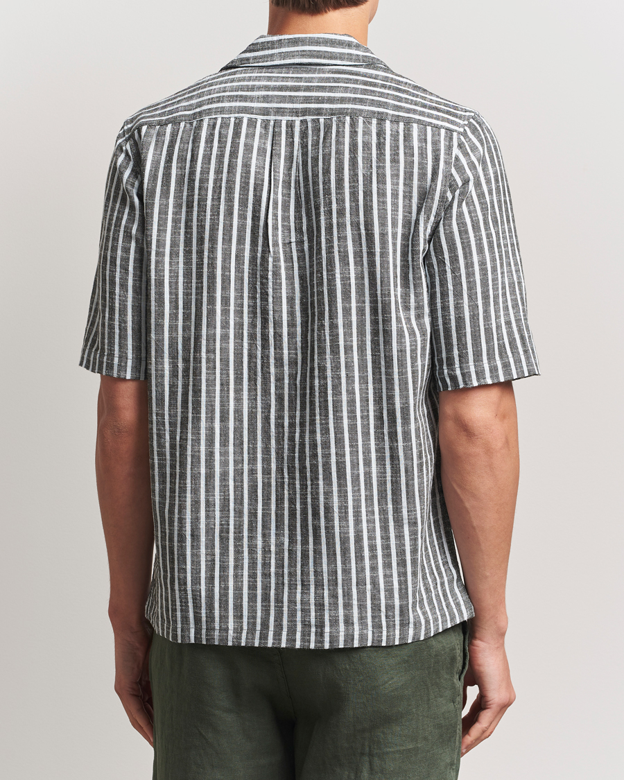 Men | Shirts | Samsøe Samsøe | Oscar Striped Short Sleeve Shirt Climbing Ivy