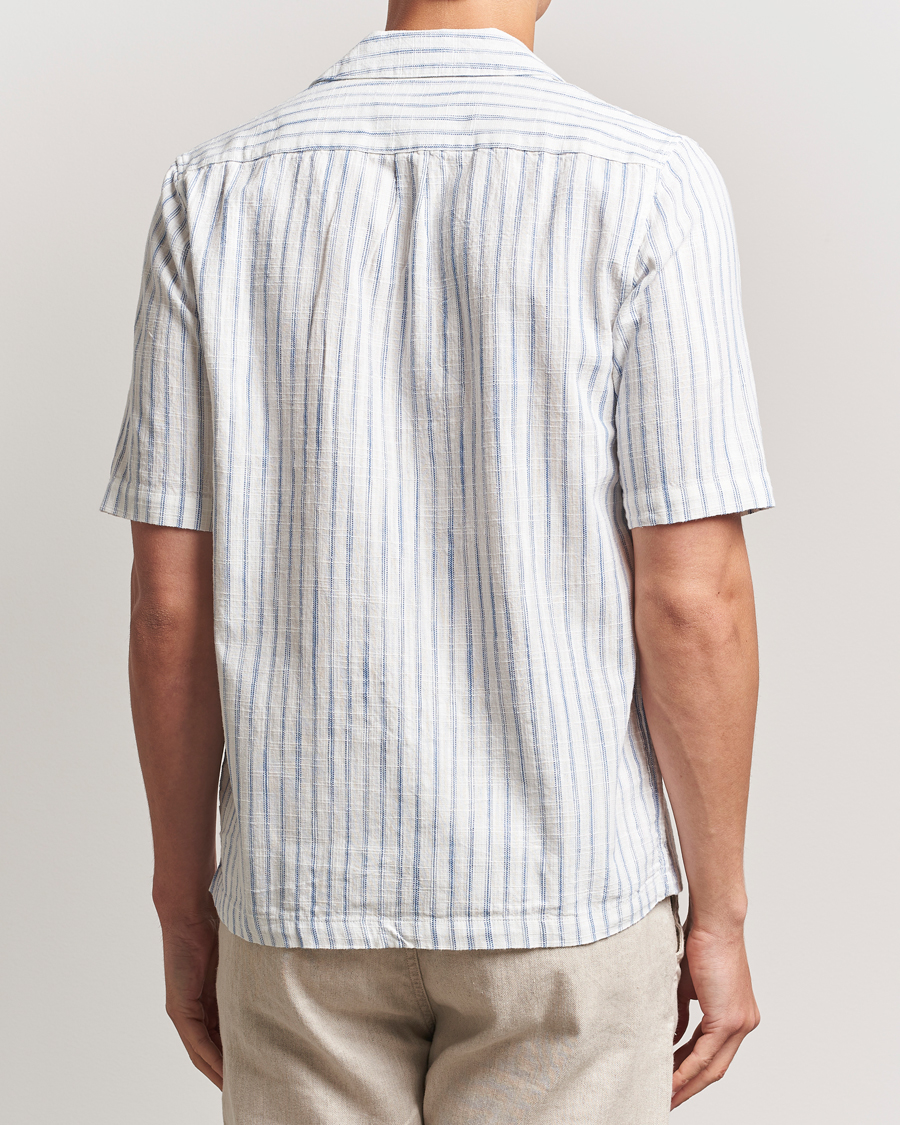 Men | Shirts | Samsøe Samsøe | Oscar Striped Short Sleeve Shirt Clear Cream