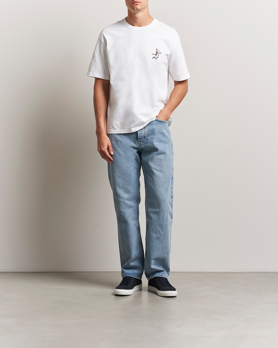 Men | T-Shirts | Samsøe Samsøe | Printed Lily Crew Neck T-Shirt White