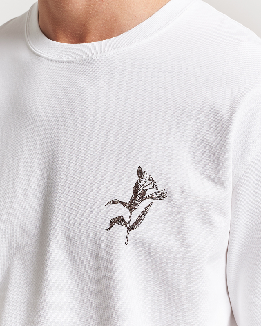 Men | T-Shirts | Samsøe Samsøe | Printed Lily Crew Neck T-Shirt White