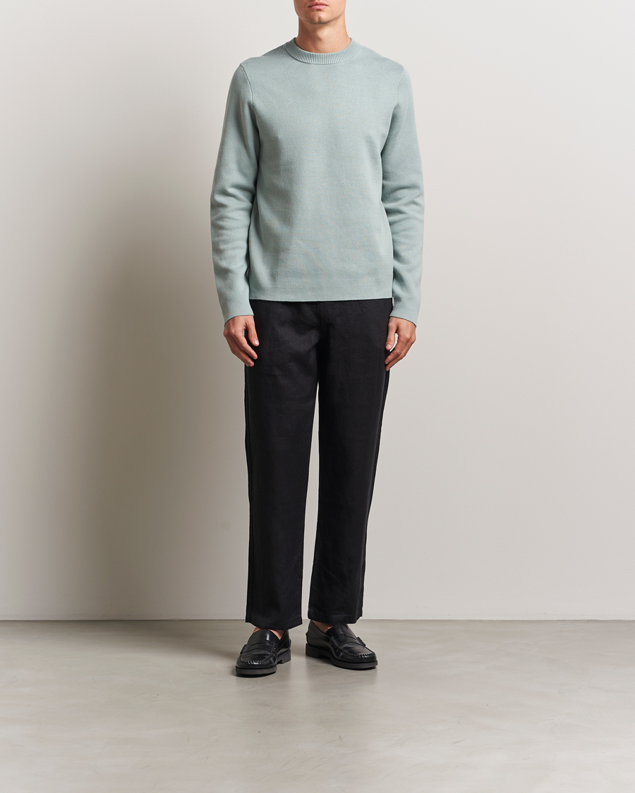 Men | Sweaters & Knitwear | Samsøe Samsøe | Niklas Crew Neck Sweater Abyss Green