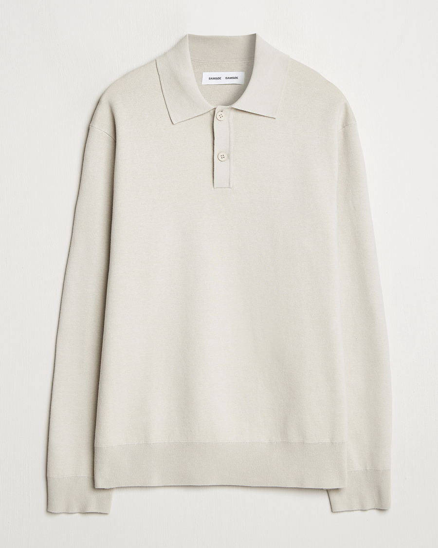 Men | Sweaters & Knitwear | Samsøe Samsøe | Nino Knitted Polo Moonstruck