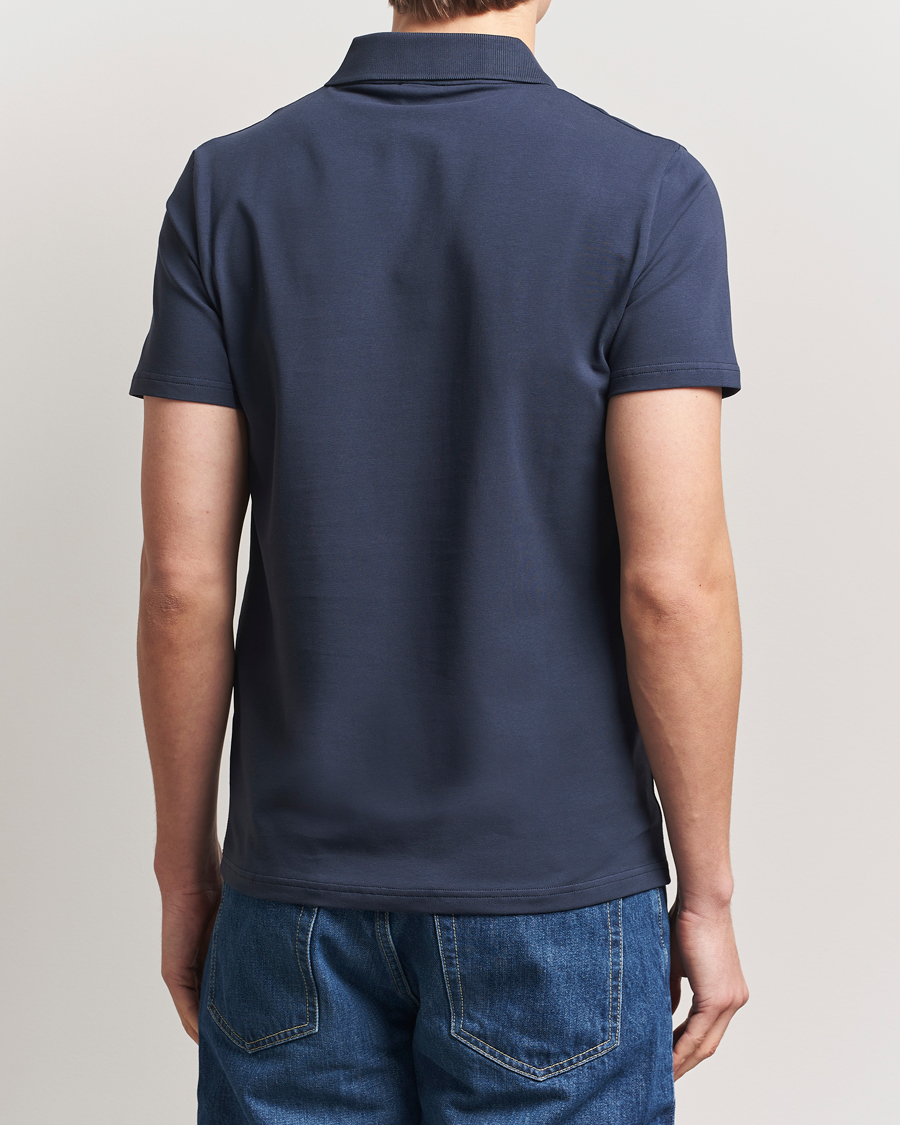 Men | Polo Shirts | Filippa K | Soft Lycra Polo T-Shirt Dusk Blue