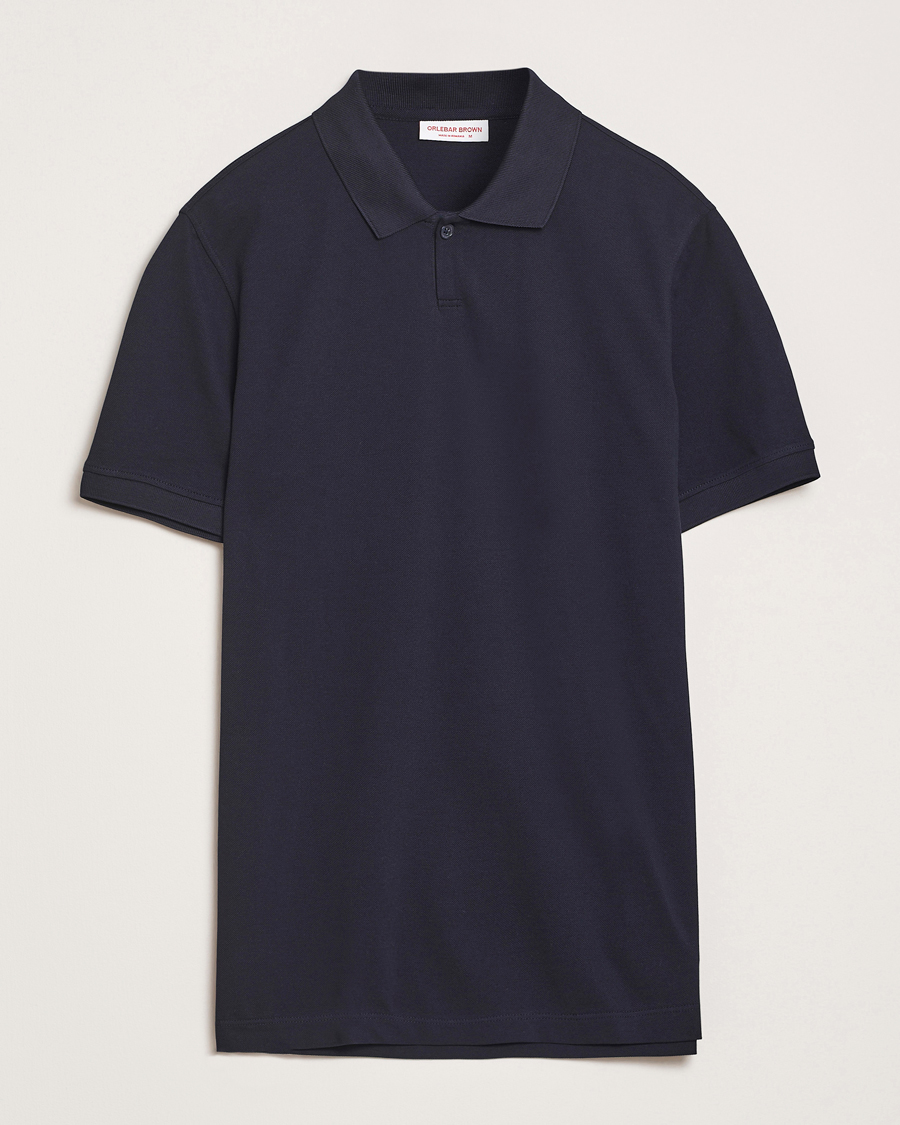 Men | Polo Shirts | Orlebar Brown | Bruno Organic Cotton Pique Night Iris