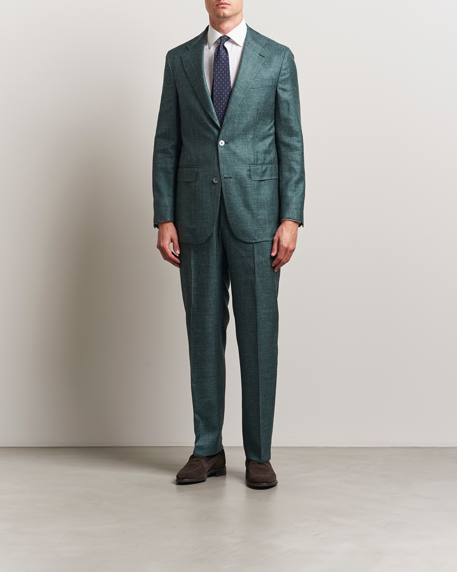 Men | Blazers | Oscar Jacobson | Fellow EVO Wool/Silk/Linen Blazer Green